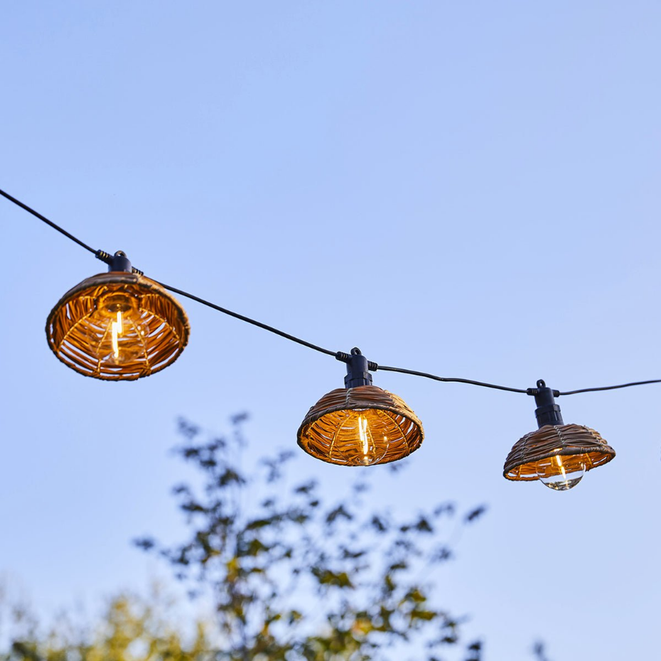 Guirlande poly rotin COTTAGE 10 LED 5.7M