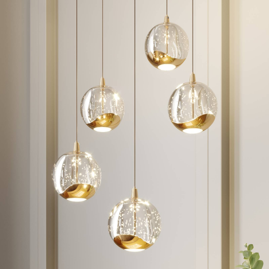 Suspension en verre moderneLED, Hayley