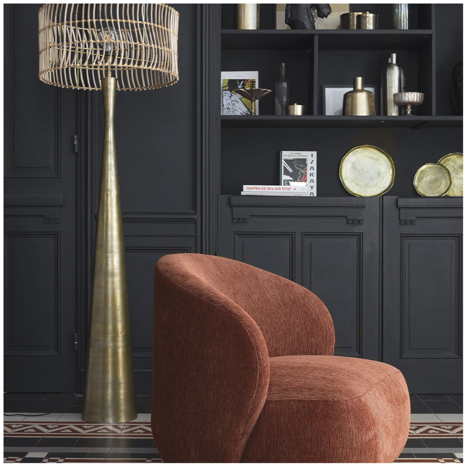 Pied de lampadaire laiton antique