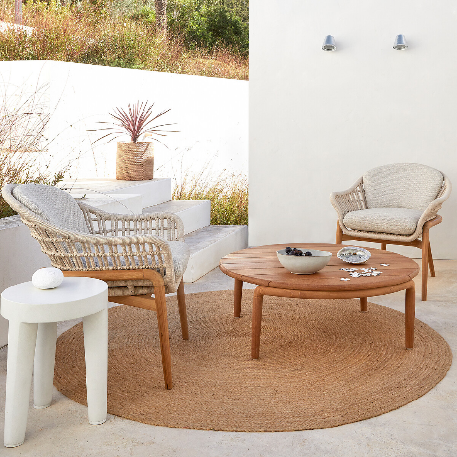 Tapis d'intérieur et d'extérieur tressé, Chini