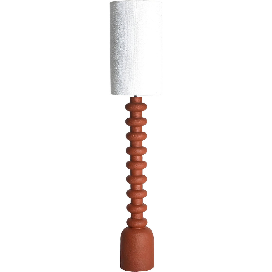 Lampadaire contemporain en résine et abat-jour