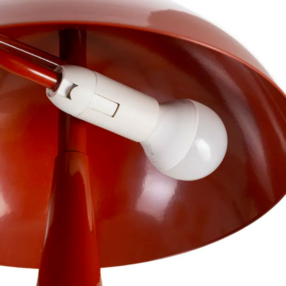 Lampe à poser champignon métal terracotta 25x25x27.5cm