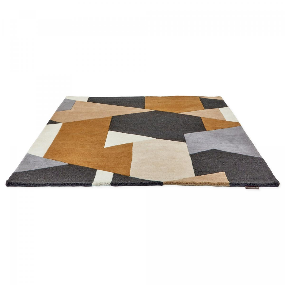 Tapis salon et chambre PAPOVA, fait à la main motif géométrique