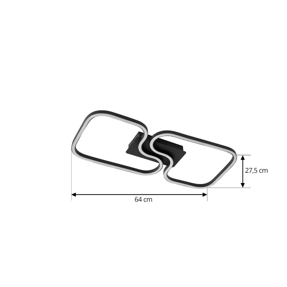 Plafonnier en aluminium moderneLED, Amiya