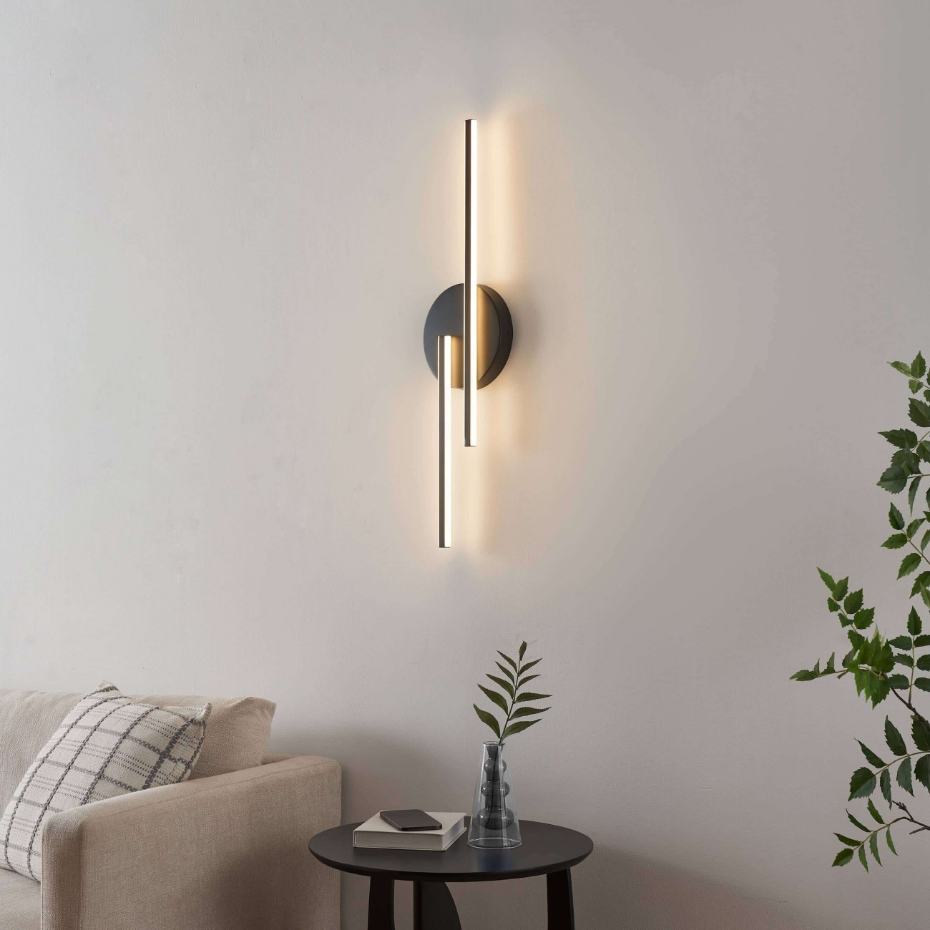 Applique LED noire longiligne - PIA