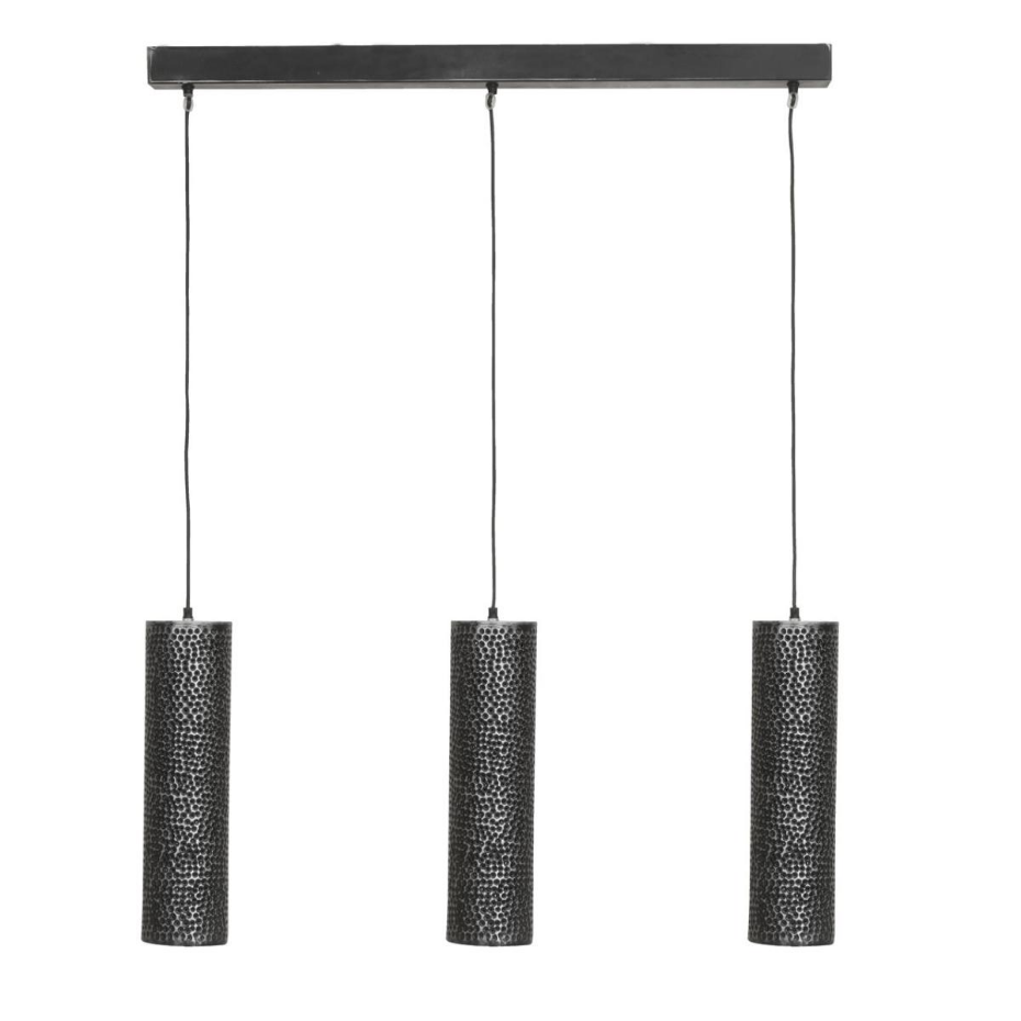 Suspension trio en métal cylindrique Linéaire