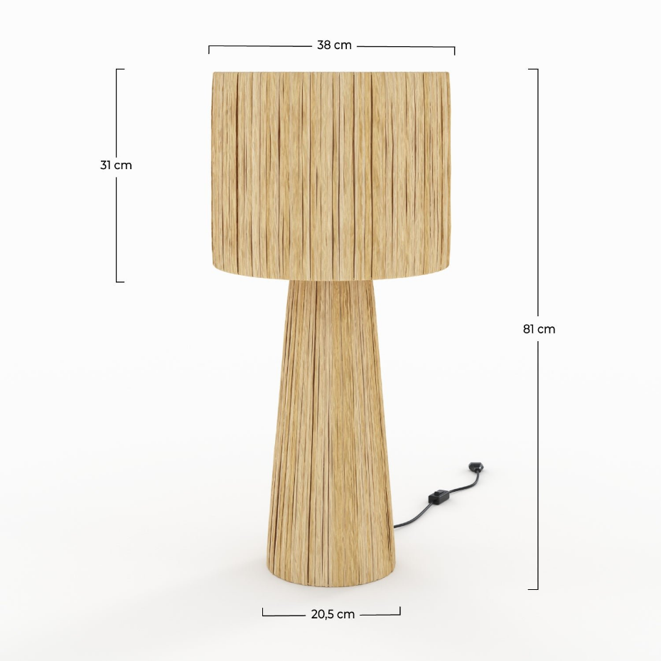 Grande lampe en feuille de palmier - SOLÉA