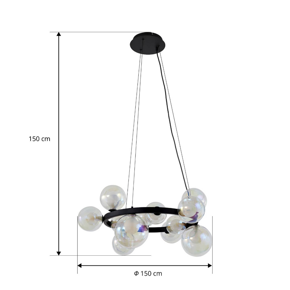 Suspension en verre moderne, Marvi