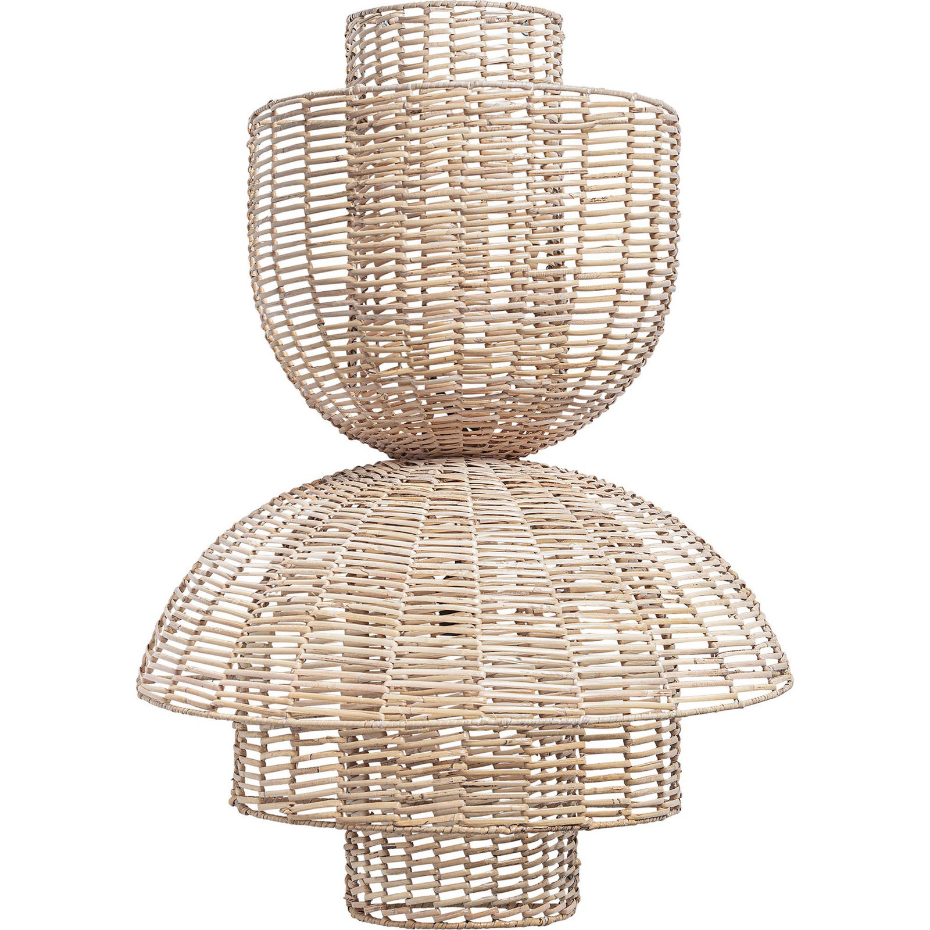 Lampe murale plissée en rotin style nordique