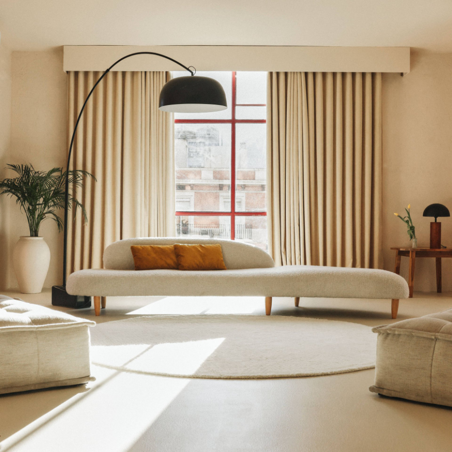 Tapis rond en laine Silhouettes