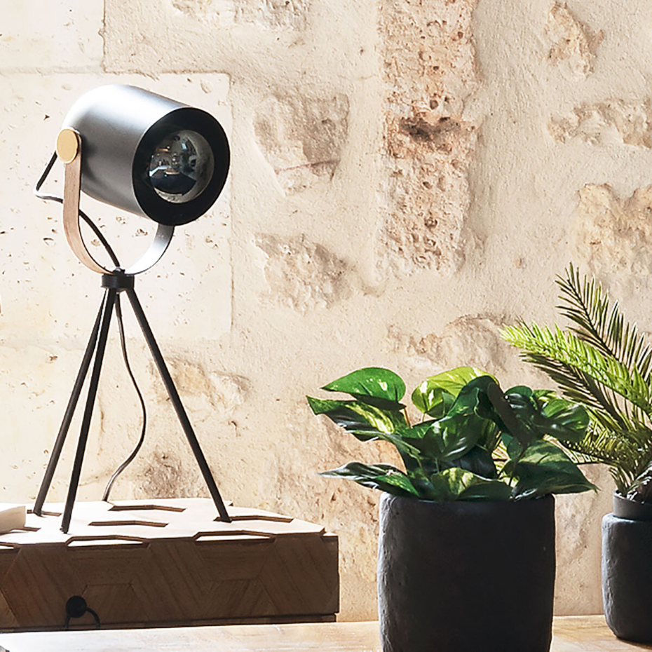 Lampe trépied projecteur orientable vintage BIL