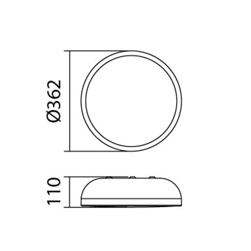 Plafonnier led salle de bain Tokio impression bois