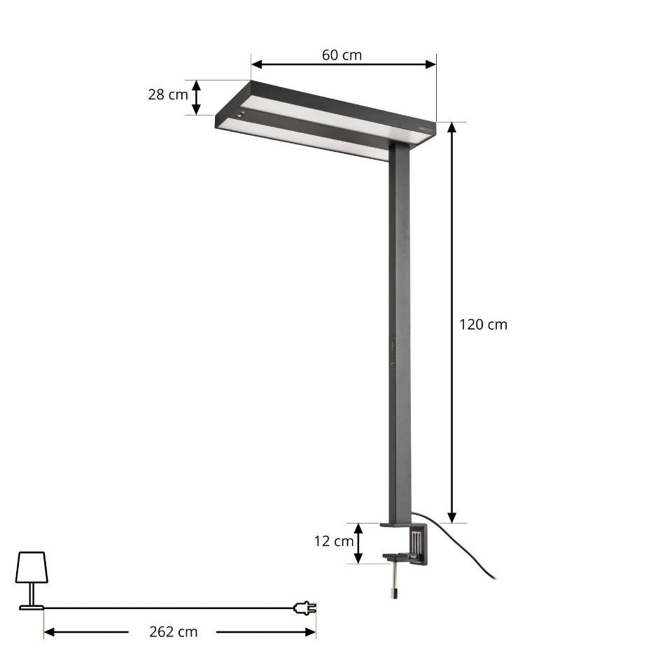 Lampe à pince en aluminium moderneLED, Logan