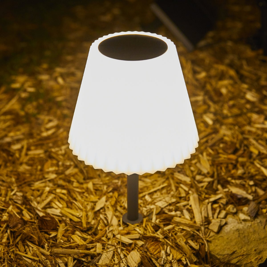 Lampe de table solaire à poser ou à piquer LADY SPIKE H62cm