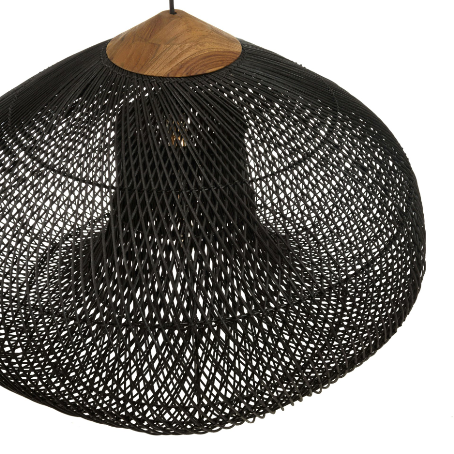 Suspension entonnoir en rotin 80cm FOLELLI
