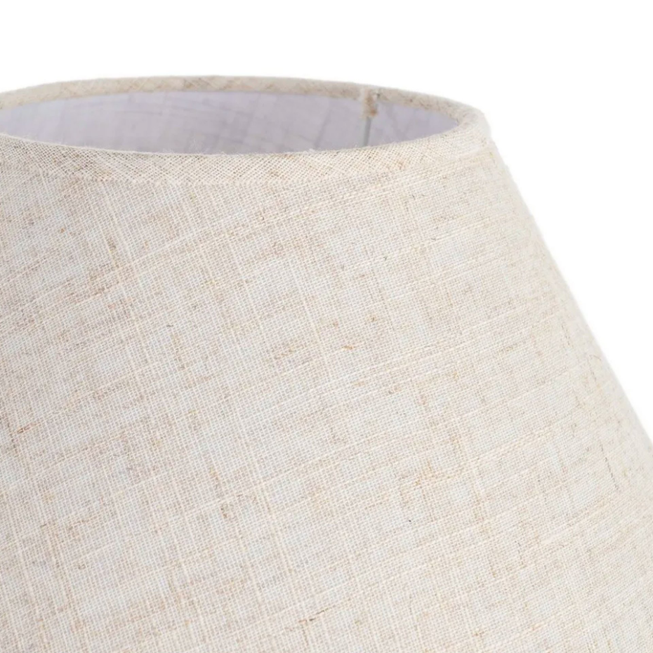 Lampe à poser classique bois et abat-jour beige 35x35x54cm