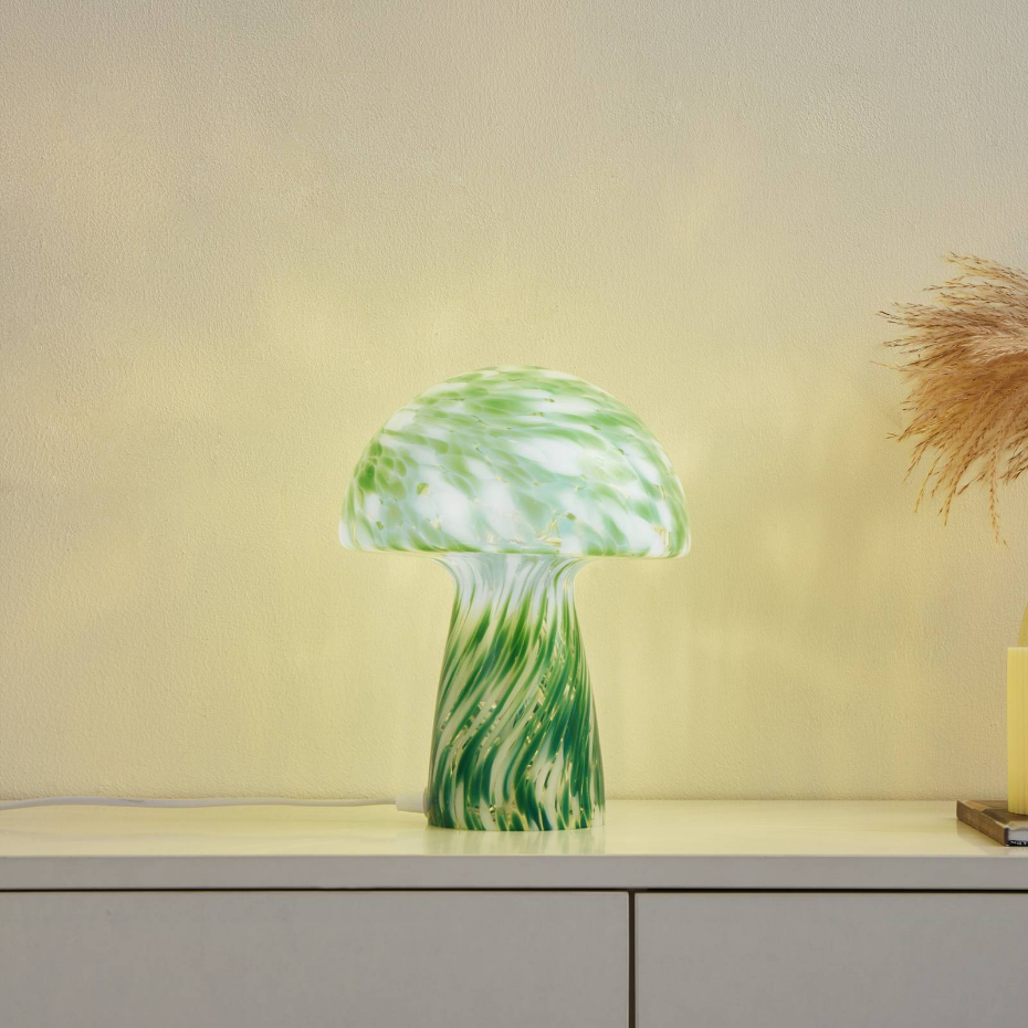 Lampe à poser en verre moderne, Hubi