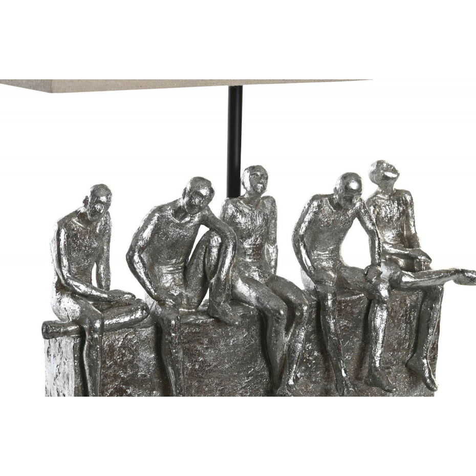 Lampe de table en résine avec silhouette décorative