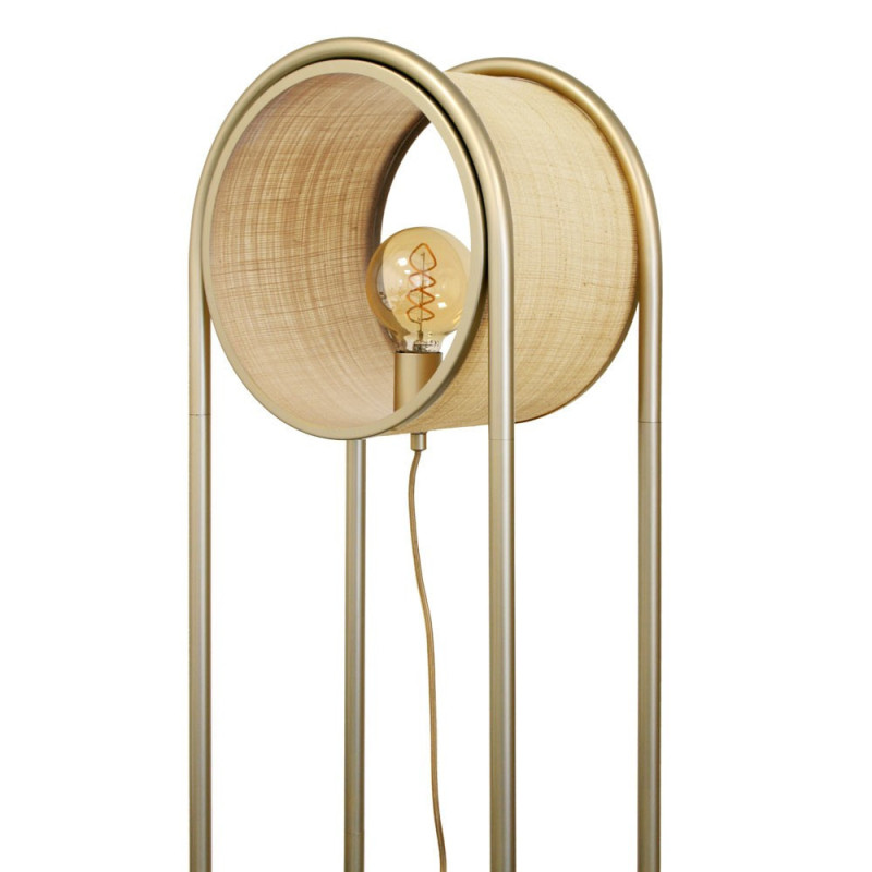 Lampadaire Bob Champagne Et fabriqué à partir de fibre Naturelle