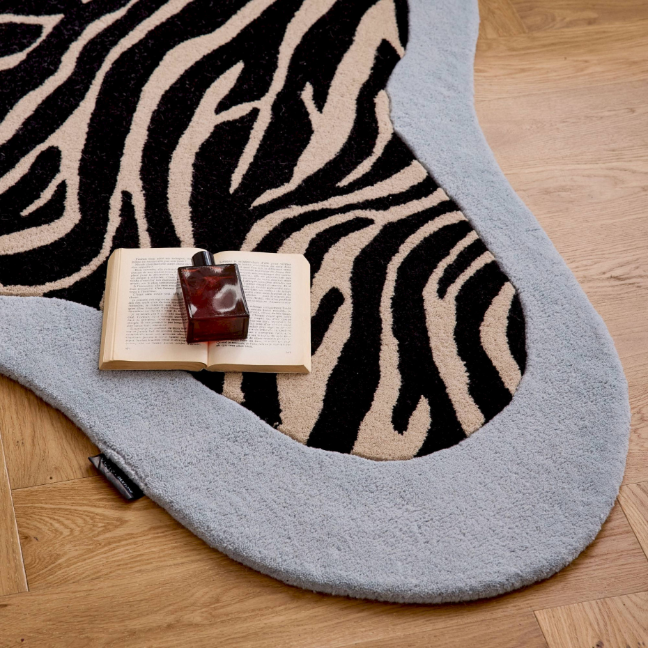 Tapis fait main en laine et coton Âme fauve