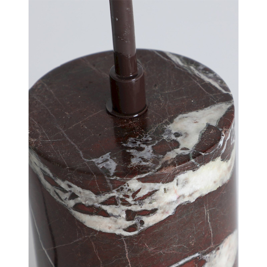 Lampe de table en fer et marbre veiné