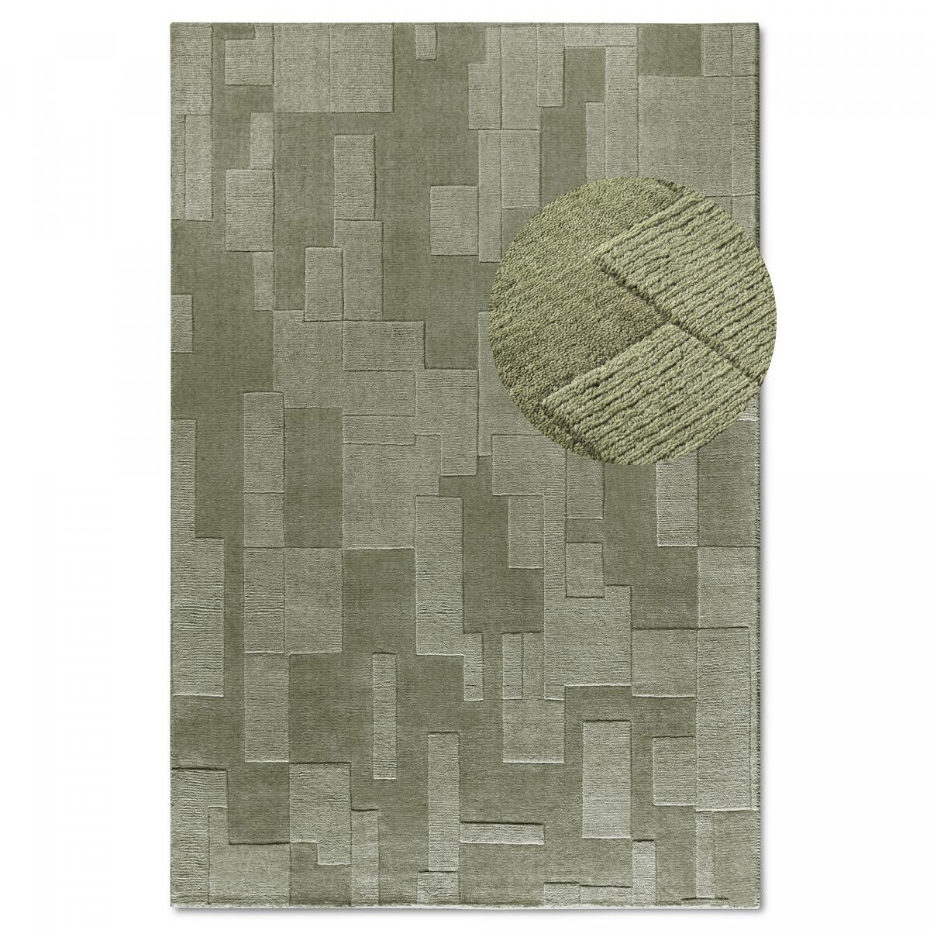 Tapis salon, motif géométrique authentique, WILHELMINE, tissé main