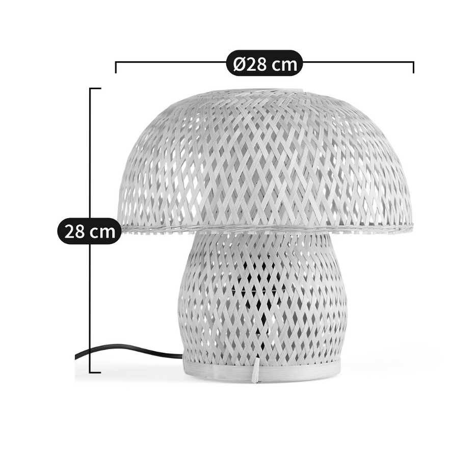 Lampe à poser, forme champignon, en bambou, Blini
