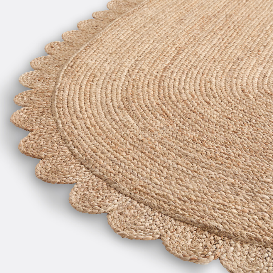 Tapis ovale jute, Aftas