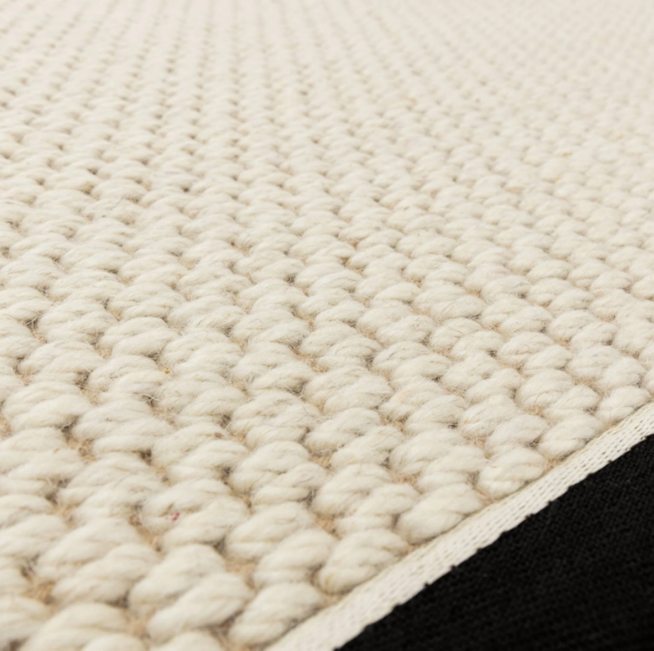 Tapis de salon moderne laine et jute ROKA