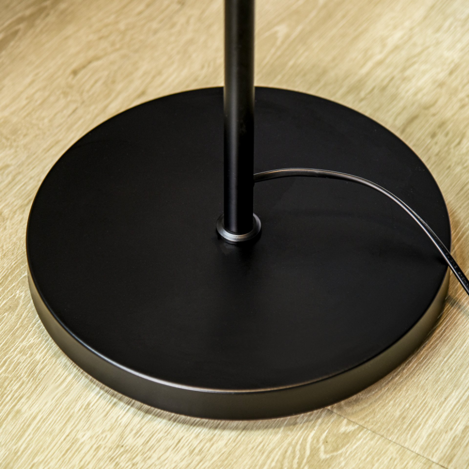 Lampadaire design industriel 3 abats-jours orientables acier noir