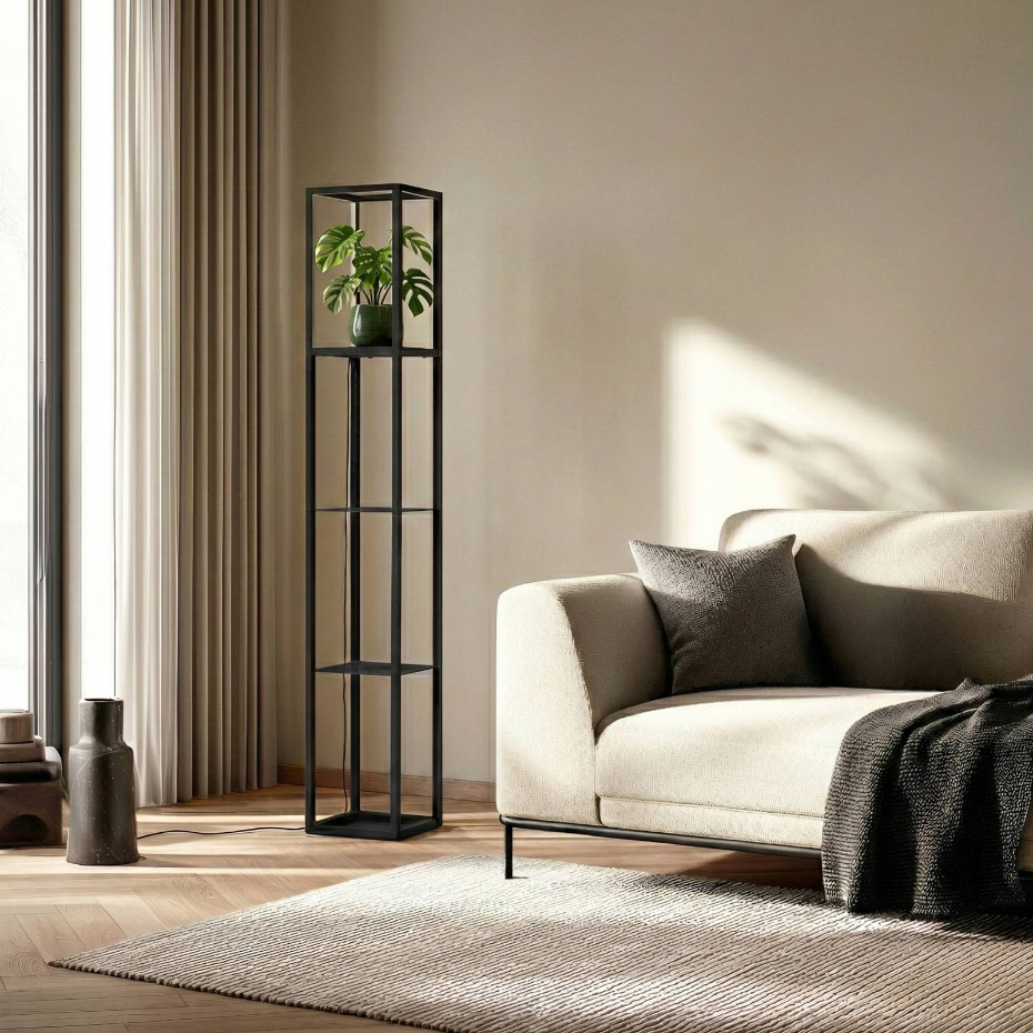 Lampadaire en métal moderneLED, Birta