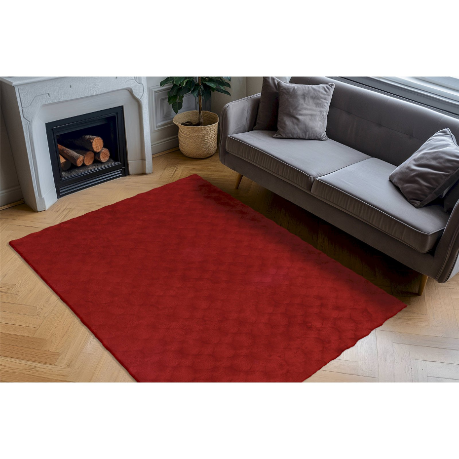 Tapis shaggy en polyester rectangulaire