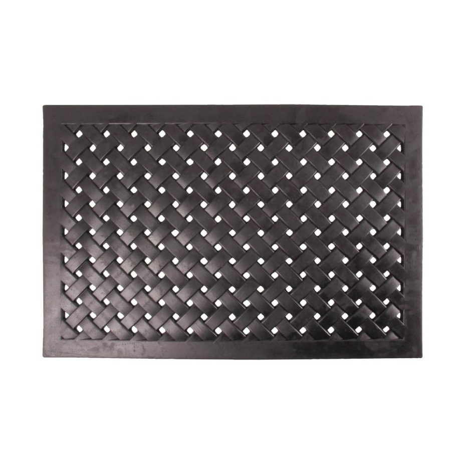 Paillasson en caoutchouc tressé 76 x 45,5 cm