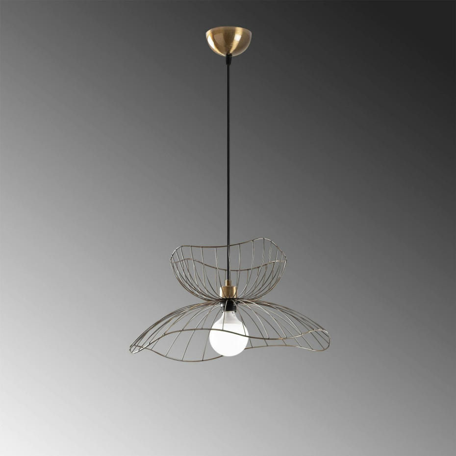 Suspension métal double fleur SINOP