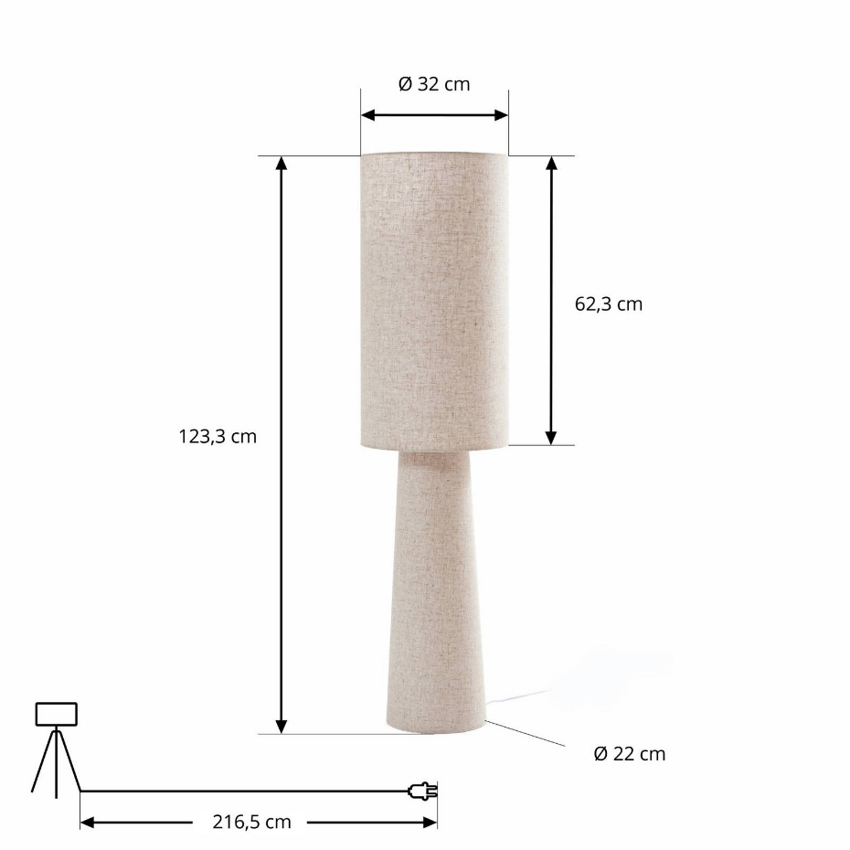 Lampadaire en textile scandinave, Elfie