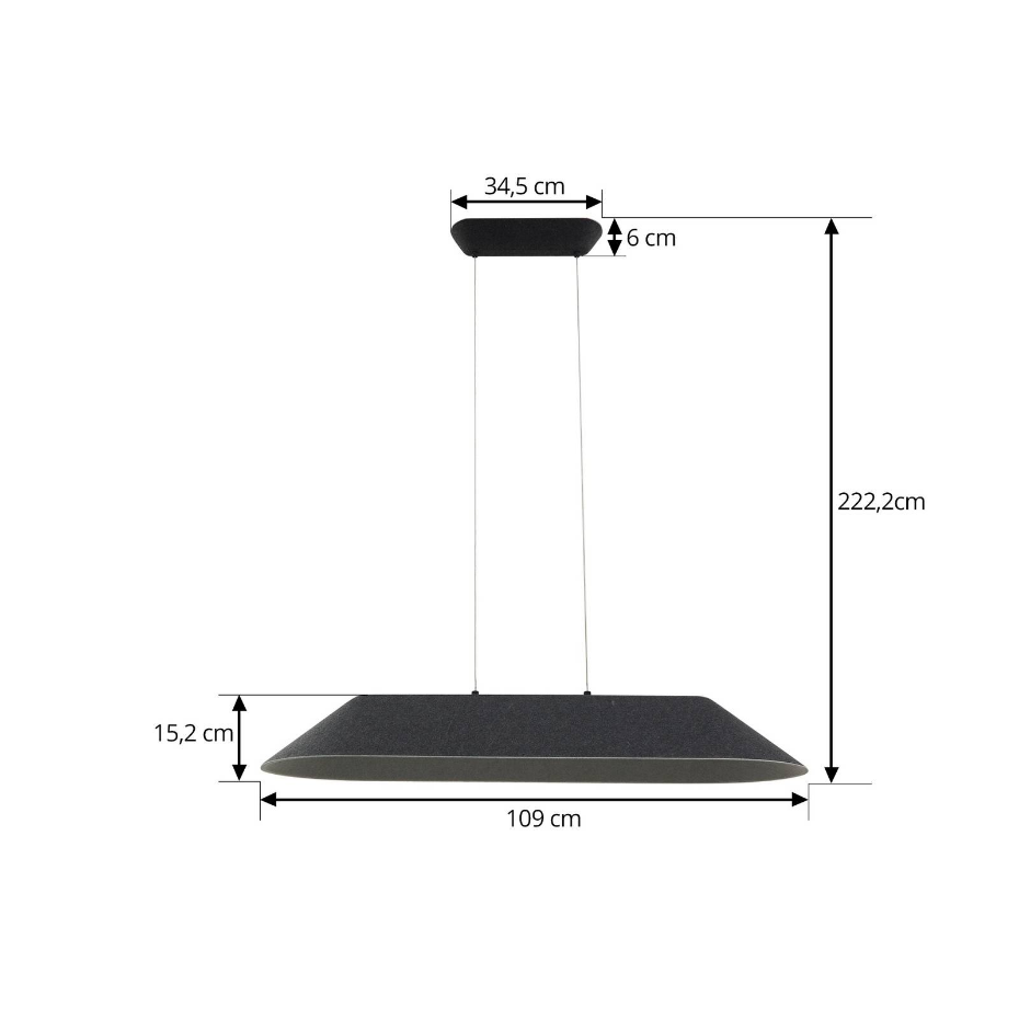 Suspension en textile moderneLED, Naelle