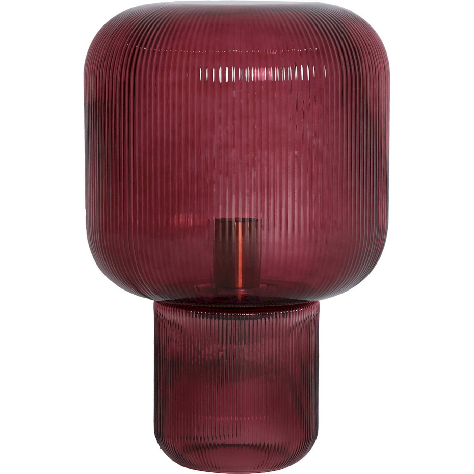 Lampe art déco en cristal finition nervurée
