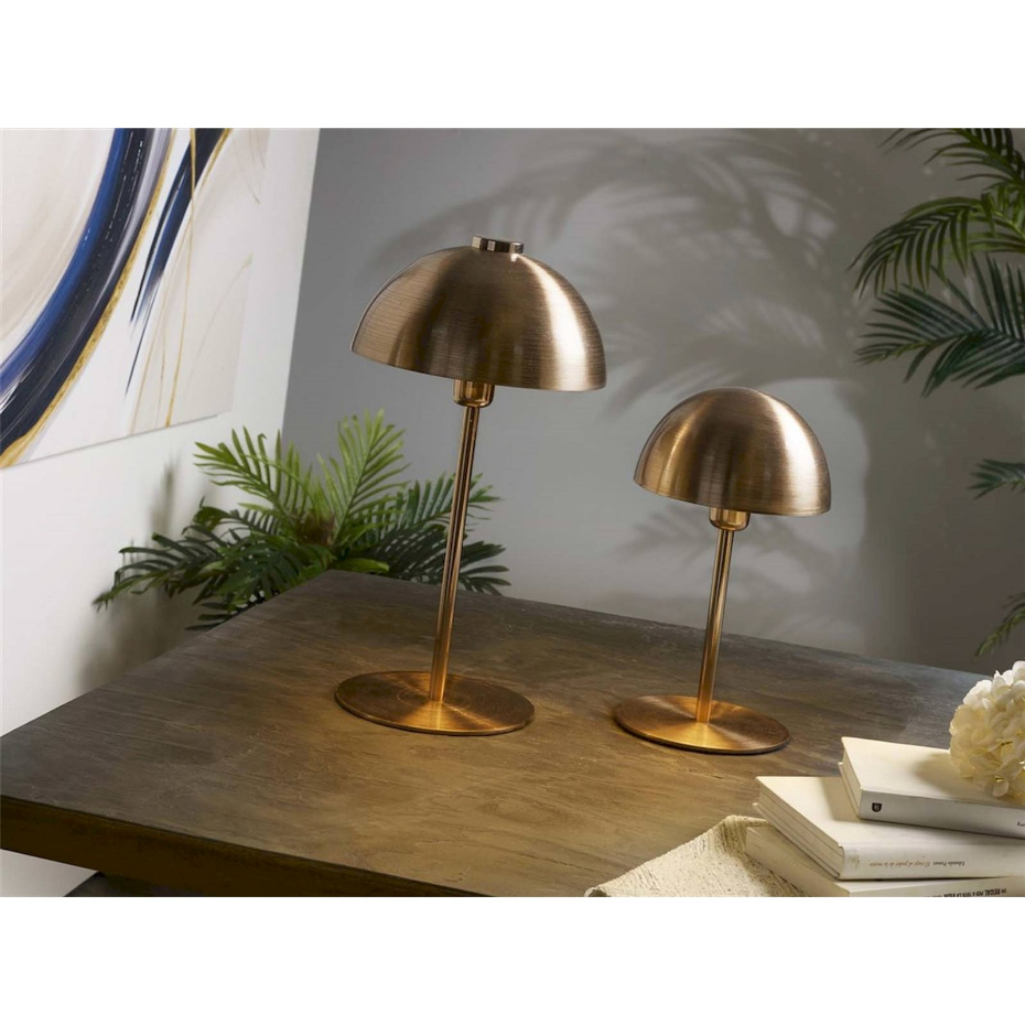 Lampe de table en métal forme ronde