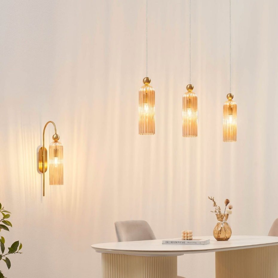 Suspension en verre cylindrique - LEONORA