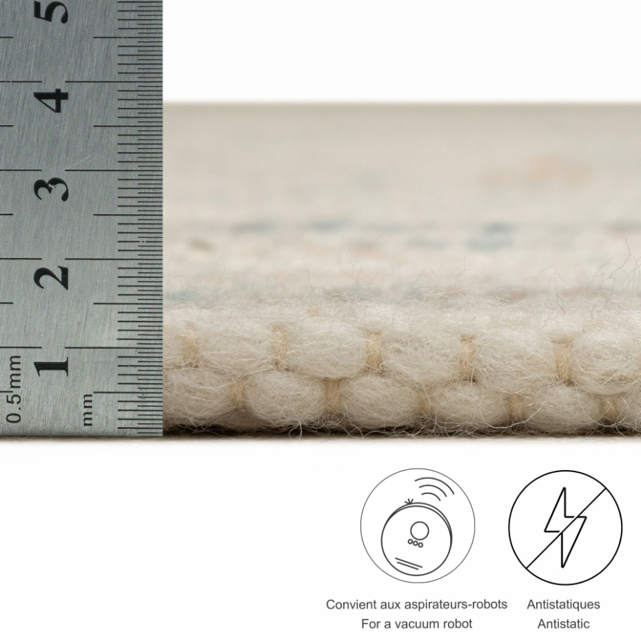 Tapis réversible en laine foulée tissé à la main aux couleurs vives - Alpen