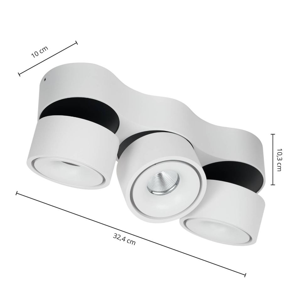 Plafonnier en aluminium moderneLED, Rotari