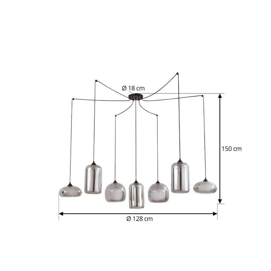 Suspension en verre moderne, Marla