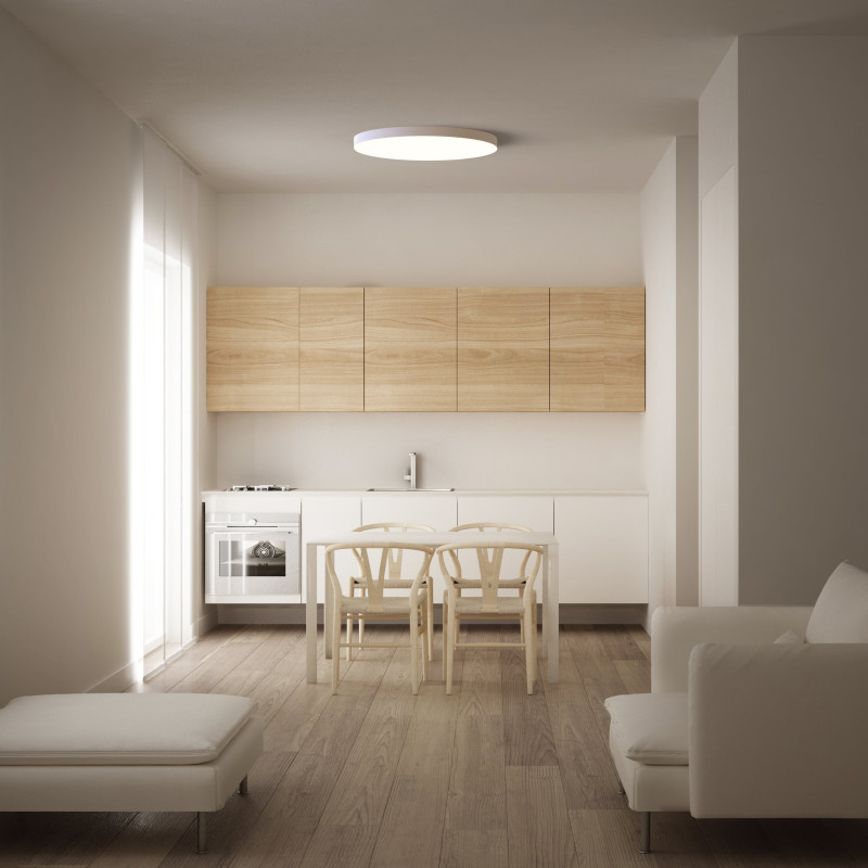 Grand Plafonnier fin blanc led Turin D50
