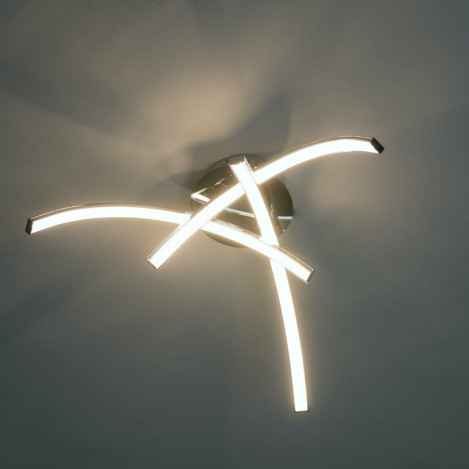 Plafonnier LED 3 bras chromés - OVA