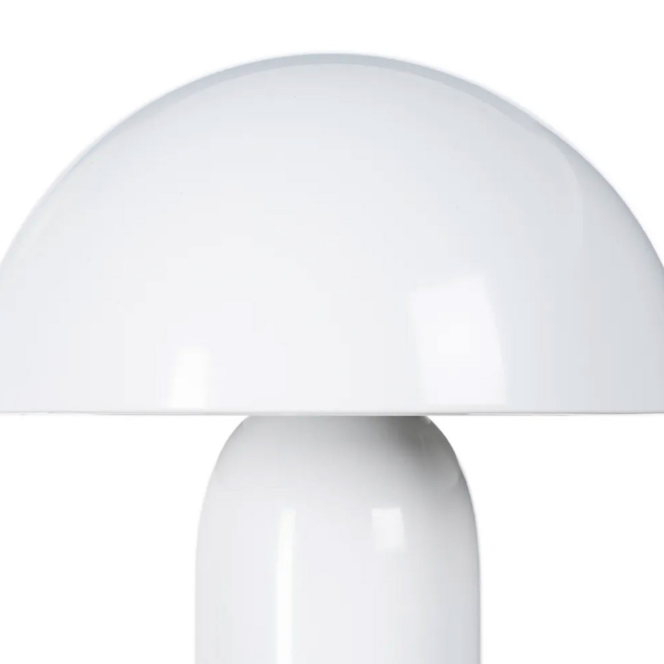 Lampe à poser champignon en métal blanc 20x20x24.5cm