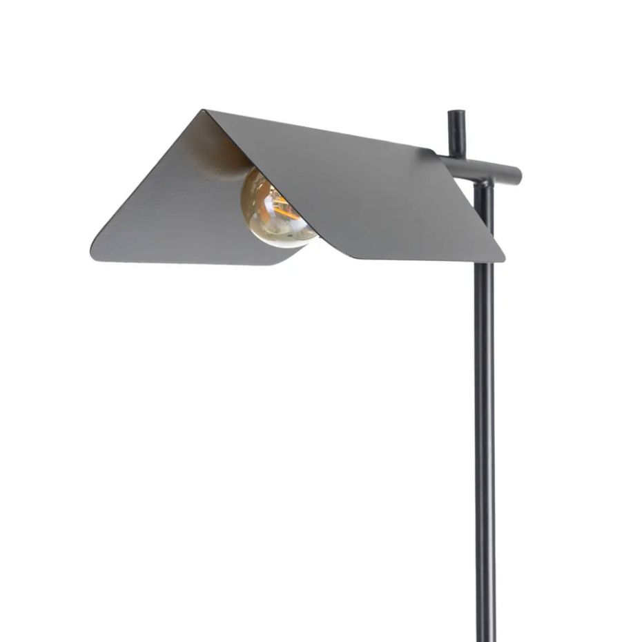 Lampadaire design de lecture en métal noir 45.5x25x156cm