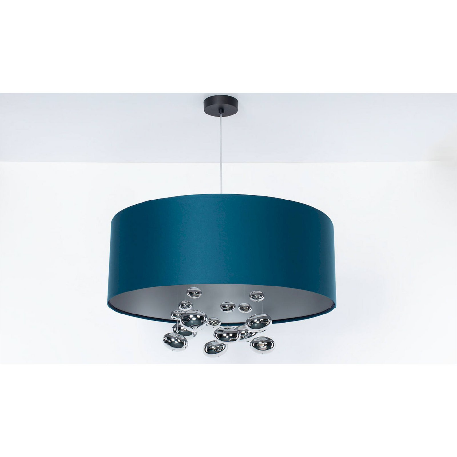 Suspension ronde en tissu avec boules décoratives Bubble Light
