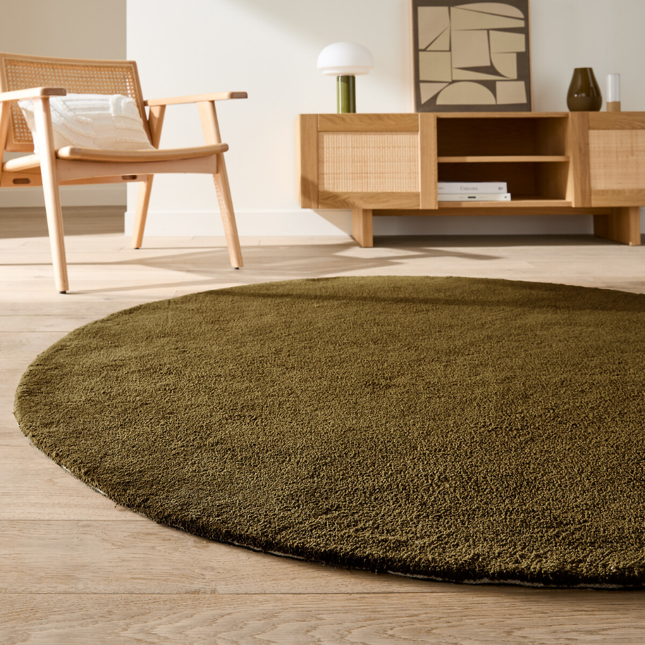 Tapis rond, coton tufté, Renzo, grand modèle