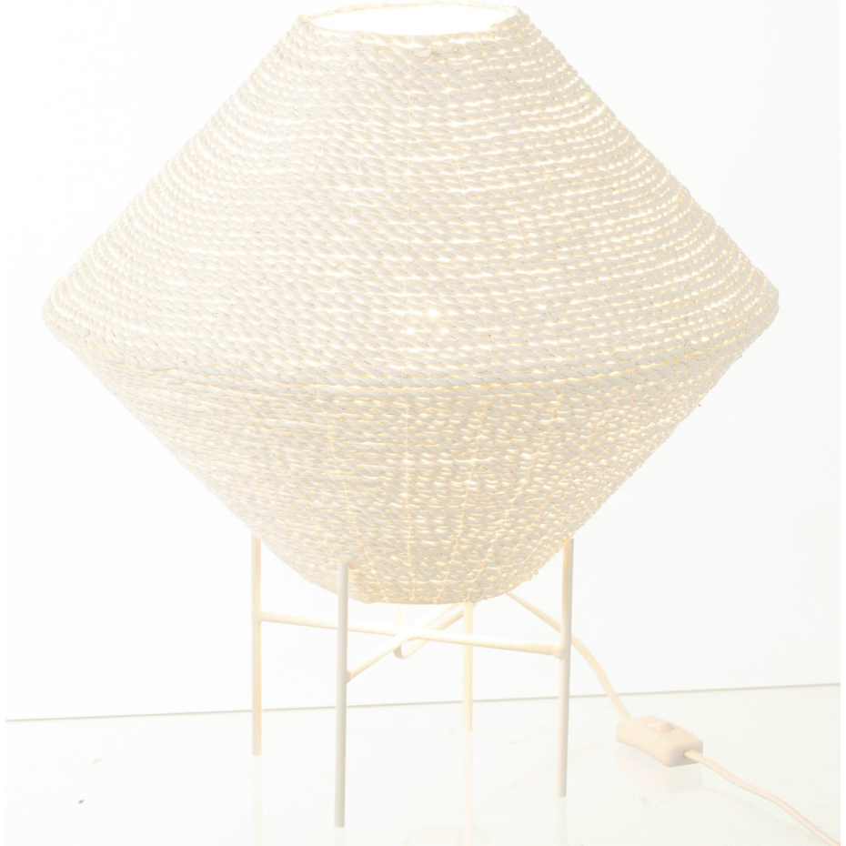 Suspension ronde en raphia forme soucoupe