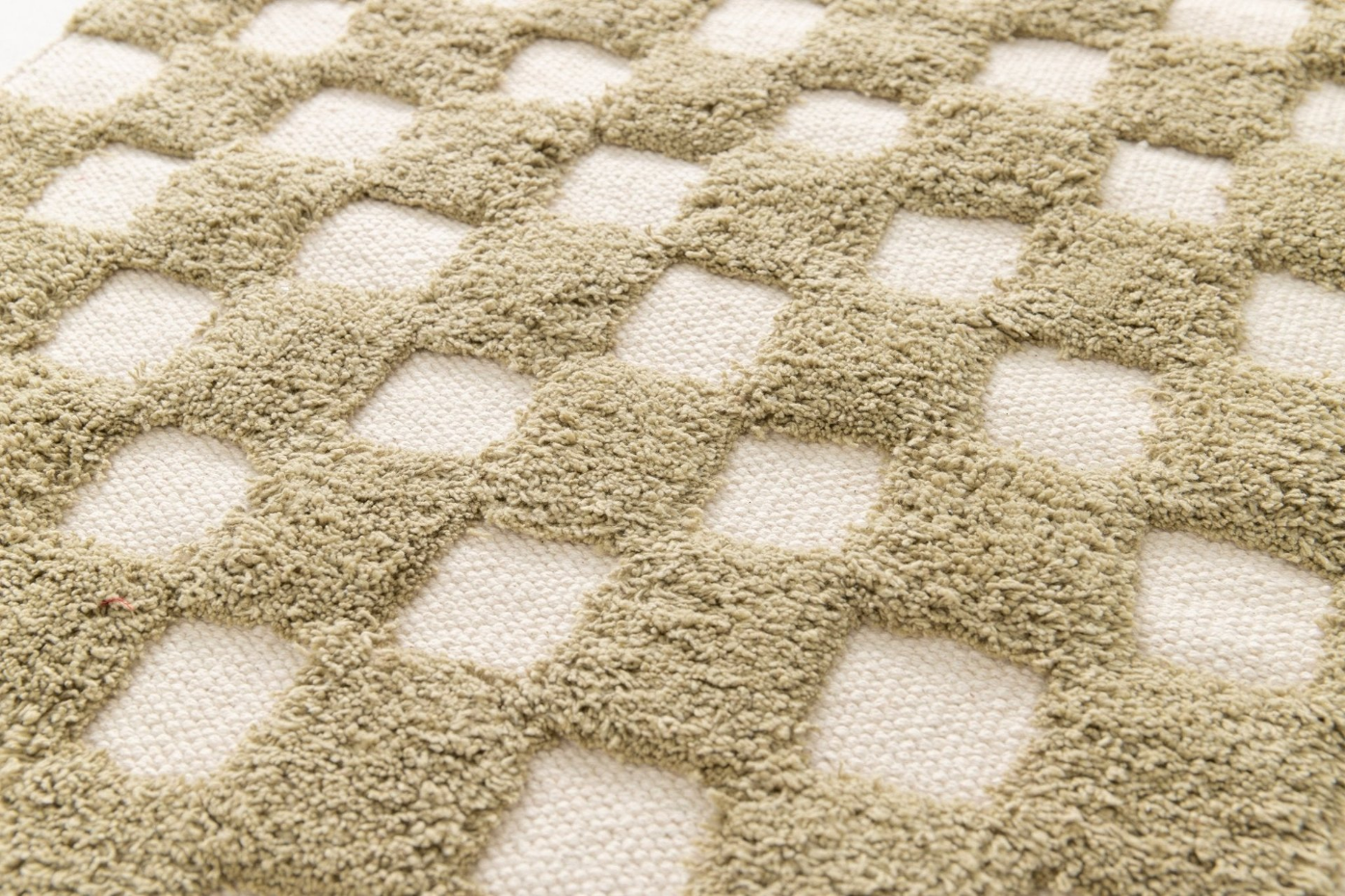 Tapis enfant à carreaux 100% coton MAEL
